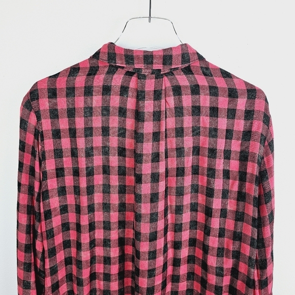 Anthropologie Cloth & Stone Buffalo Check Button Front Shirt - Picture 5 of 13